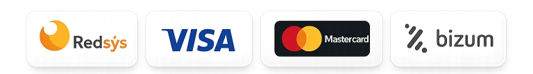 Pagos con Redsys, Visa, Mastercard y Bizum