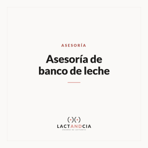 Asesoría de banco de leche