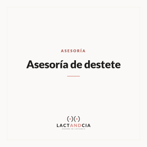 Asesoría de destete