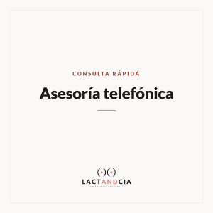 Asesoría telefónica
