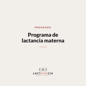 Programa de lactancia materna