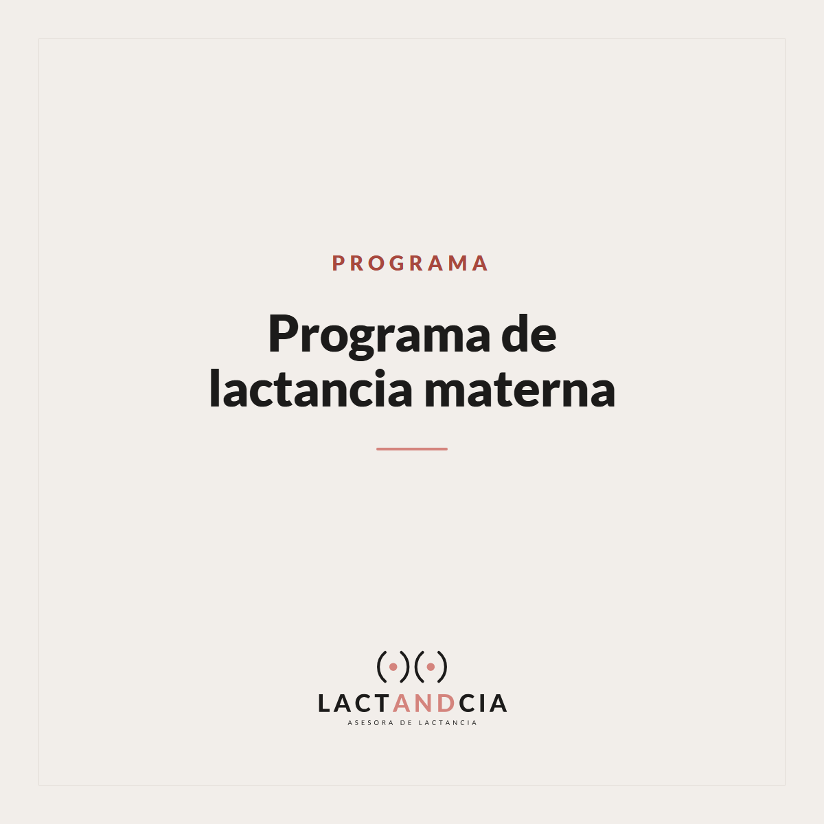 Programa de lactancia materna