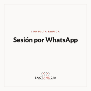 Sesión de lactancia por WhatsApp